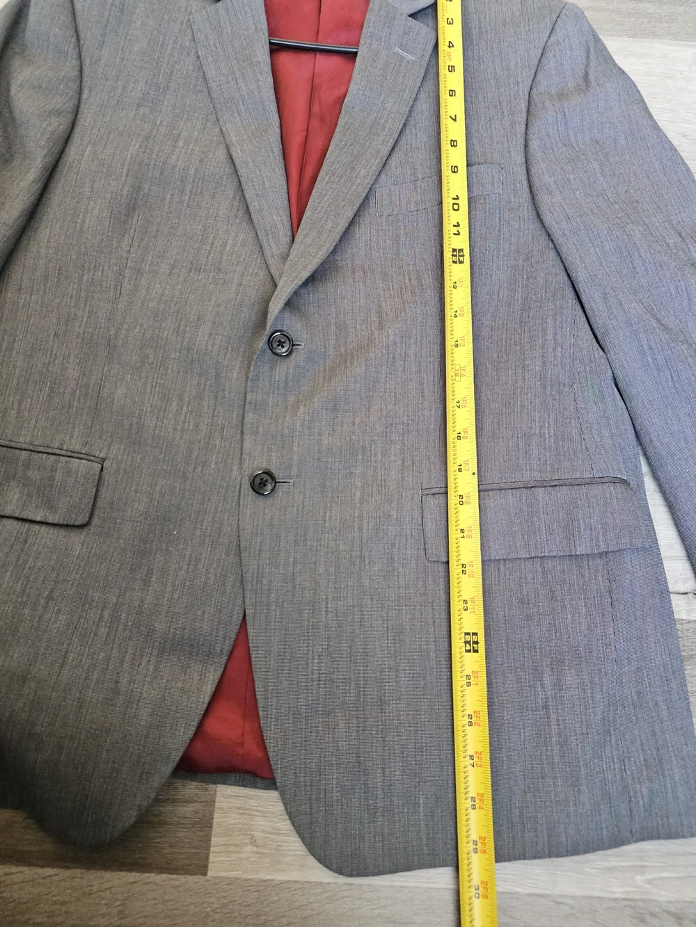 IZOD Macy's Men's Grey 2-Button Blazer Suit Jacket Size 44S